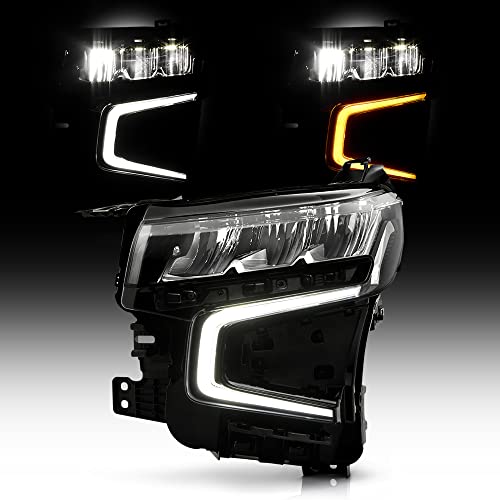 ACANII - For 2021 2022 2023 Chevy Tahoe/Suburban Factory Style Full LED Headlight Headlamp Replacement Left Driver Side