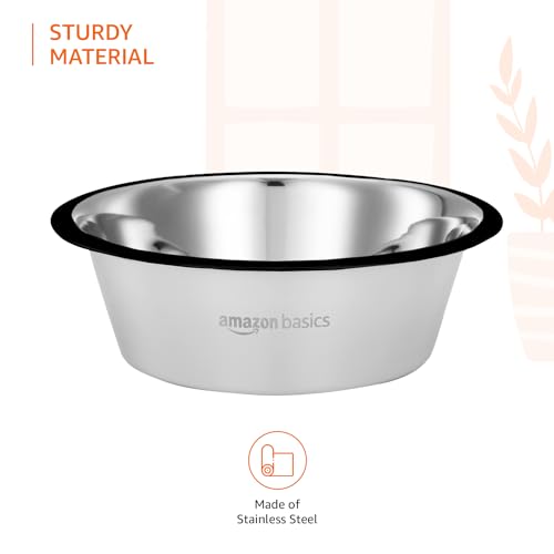 Image of AmazonBasics Pet Training Pads Extra-Large - 60 Pieces & Amazon Basics Adjustable Double Diner for Food and Water| Extra Rubber Support |H-Base and Two Removable Stainless Steel Bowls 2 X 1500 ml