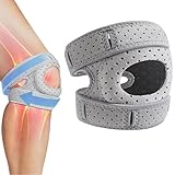 Patella Knee Brace for Men and Women with Side Stabilizers, Adjustable Knee Brace for Arthritis Pain and Support, Open Patella Support for Injuries, Running,Sports and Workouts, 1 pack