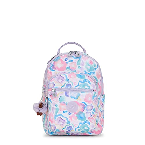 Image of Kipling Seoul Small Tablet Backpack Aqua Flowers One Size