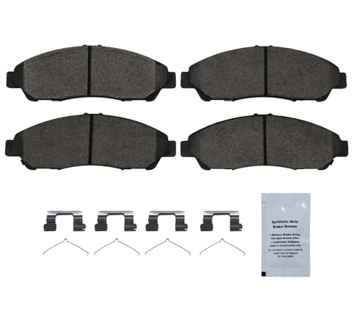 Image of HUSCH D1378 Front Ceramic Brake Pads Kit Fit For Acura MDX 2007-2020, For RLX 2014-2019, For ZDX 2010-2013, For Honda Pilot 2009-2022, For Ridgeline 2017-2021