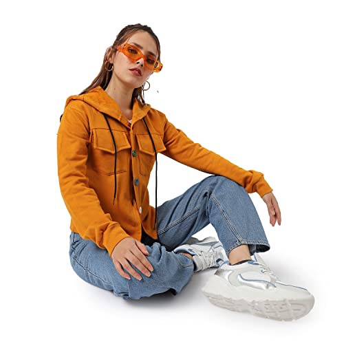 Image of PINACOLADA Women's Colorblock Sweatshirt with Ribbed Hem for Casual Wear | Low-High Neck | Long Sleeve | Button Closure | Cotton Sweatshirt Crafted with Comfort Fit for Everyday Wear