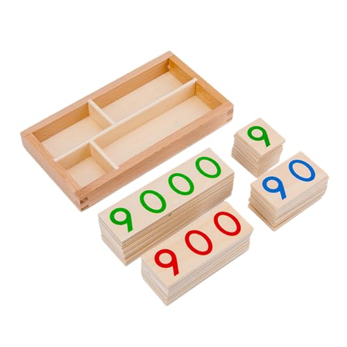 Cartes d'apprentissage précoce en bois avec boîte de maternelle