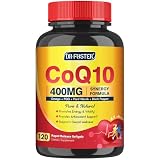 DRFOSTER CoQ10 400mg Softgels - High Absorption Coenzyme Q10 with PQQ, Omega 3-6-9, Plant Sterols & Vitamin E, MCT & Black Pepper - Heart, Brain & Energy Support - Gluten-Free, 120 Days Supply