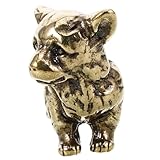 Kompakt: die messing-hundestatue zeichnet sich durch eine kompakte größe aus, ohne zu viel platz auf dem schreibtisch einzunehmen, mini-tier, hunde-schreibtisch-ornament