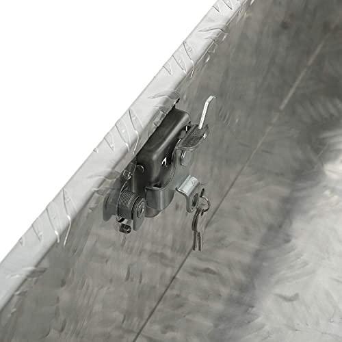 39 Inch Heavy Duty Aluminum Tool Box Chest Box Pick Up Truck Bed Trailer Toolbox Storage With Lock Keys,Silver #TOP6