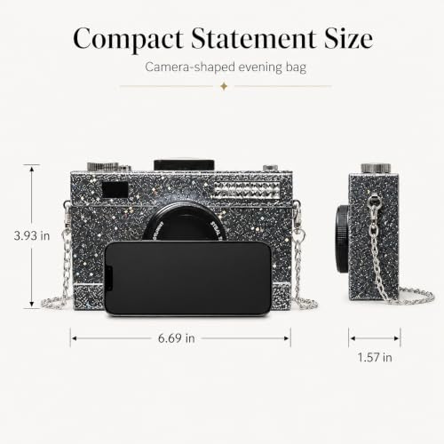 Image of QZUnique Women's Camera Shaped Casual Cross body Shoulder Handbag Purse