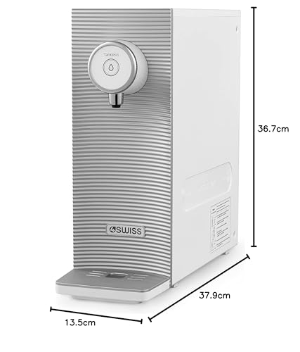 4SWISS Wasserfilter System - Entfernt Bakterien, Schwermetalle, Mikroplastik, Einfache Installation, Hervorragender Geschmack, Mit 3 Filtern, Kostengünstig, Trinkwasserfilteranlage für Zuhause