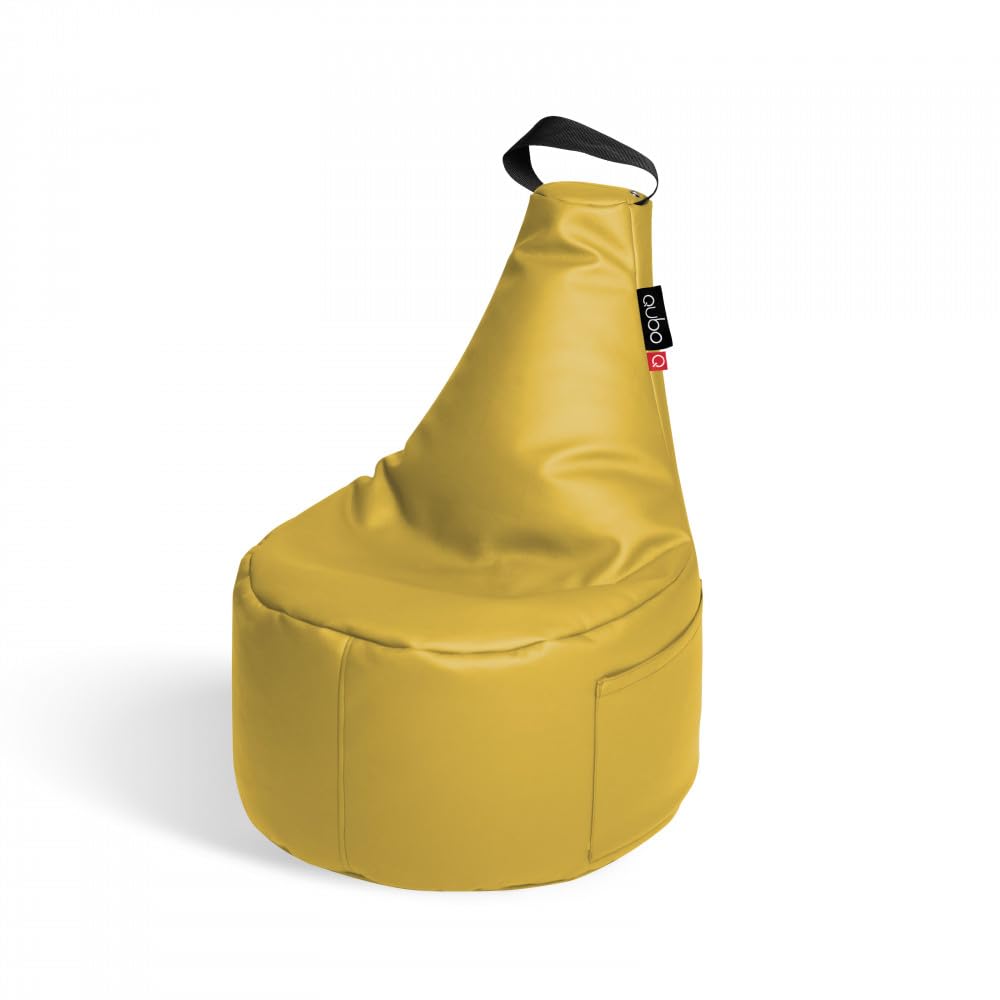 Qubo™ Fusion Sitzsack | Ergonomisches Design | Leichte Polystyrolfüllung | Strapazierfähig, mobil und flexibel | Innen & Außen geeignet | Birne Soft Fit