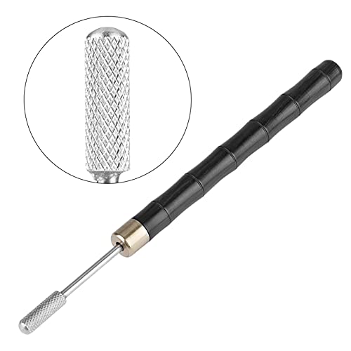 Caneta de Tintura Com Borda Rolante, Ponta de Aço Inoxidável, Cabo de Sândalo, Ferramenta Artesanal