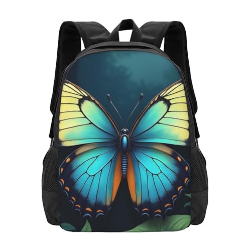 Backpack For Women Men Unisex Butterfly Large Capacity Backpack For Travel Hiking Camping 17 Inch
