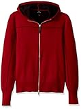 A|X ARMANI EXCHANGE Men's Solid Colored Long-Sleeve Zip-up Jacket, RED/Black, XL
