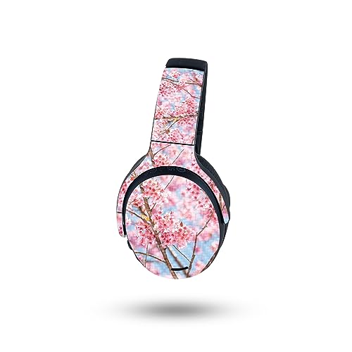 Image of MightySkins Carbon Fiber Skin Compatible with Skullcandy Crusher ANC 2 - Cherry On Sky | Protective, Durable Textured Carbon Fiber Finish | Easy to Apply