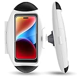 URROY Shower Phone Holder Waterproof Anti Fog Touchscreen 480 Degree Rotation Shower Phone Case Bathroom Kitchen Wall Mount for All Cell Phone Up to 7', Gifts for Men Women Kids