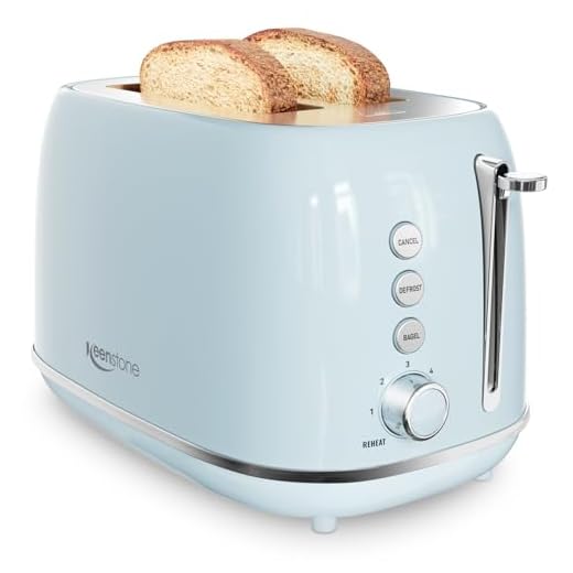 2 Slice Toaster Retro Stainless Steel Toaster with Bagel, Cancel, Defrost Function and 6 Bread Shade Settings Bread Toaster, Extra Wide Slot and Removable Crumb Tray, Blue