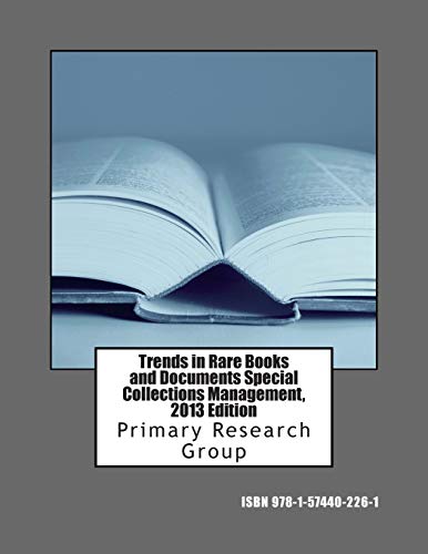 Trends in Rare Books and Documents Special Coll... 1574402269 Book Cover
