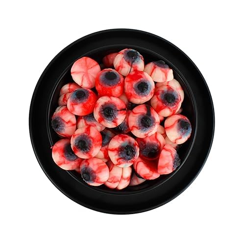 Halloween Candy - Gummy Eyeballs Candy for Drinks - Edible Jelly Halloween Eye Ball Gummies Bulk, Creepy Bloodshot Zombie Gummy Eyes (3 Pound)