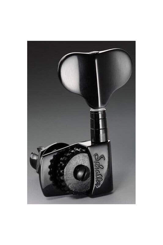 M4S Light 4-in-Line Bass Tuning Keys, Half-Covered Gear - Black