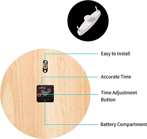 Wall Clock - Wall Clocks Battery Operated Silent Big Large Decorative Clock 12 Inch Non Ticking Rustic Farmhouse Shop Small Wall Click For Seniors Classroom Bedroom Kitchen Living Room Office Bathroom #TOP4