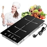 wowspeed Cerankochfeld 2 Platten 3500W, Glaskeramikkochfeld mit 9-stufige Temperaturregelung, Ceranfeld 2 Platten, Einbau-Doppelkochfeld, 4 Kochmethode, Touch-Steuerung, Kochplatten 2er Elektrisch