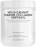 Codeage Marine Collagen Powder - Wild-Caught Hydrolyzed Fish Collagen Peptides - Type 1 & 3 Collagen Protein Supplement - Amino Acids for Skin, Hair, Nails - Paleo Friendly, Non-GMO, 15.87 Ounces