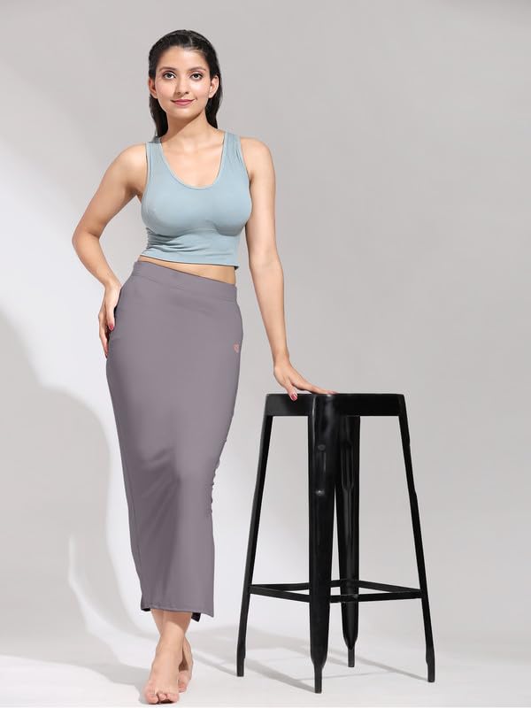 Image of TRENDMALLS Women's Polyester Spandex Stretchable Straight Saree Shapewear Petticoat for Women, Cotton Blended, Skirts for Women, Saree Shaper