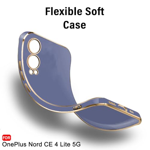 Image of TheGiftKart TPU Luxurious Golden-Plated Back Cover Case for OnePlus Nord CE 4 Lite 5G|Raised Lips for Camera & Screen Protection|Shockproof Design|Stylish Back Case for Nord CE4 Lite 5G