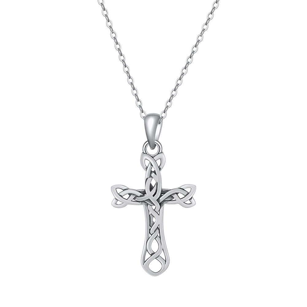 Collier Croix Celtique Amour Infini, exprimez vos sentiments avec ce bijou en argent pour femme - 7