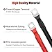 Linkstyle 6PCS 4 AWG 12 Inch Battery Cables, 30CM Pure Copper Power Inverter Wire with 5/16