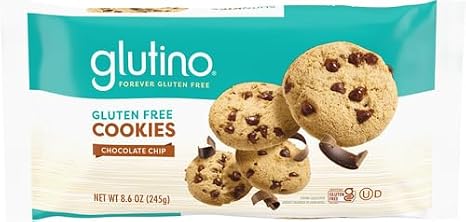 Glutino Gluten Free Cookies, Chocolate Chip, 8.6 oz (Pack of 4)