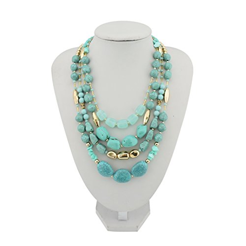 Bocar Multi Layer 4 Strand Statement 17" Collar Beaded Necklace For Women Gift (Nk-10533) #TOP1