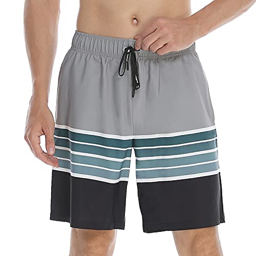 Image of HOdo Mens Swim Trunks with Mesh Liner 9 inch Quick Dry Swim Shorts Bathing Suits for Men Swimwear Board Shorts wiht Pockets