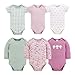 The Peanutshell 23-Piece Baby Girl Clothes Set, 100% Cotton, 0-3 Months, Newborn Essentials Must Haves, Flora Pink & Green