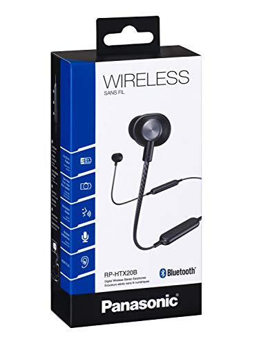 Panasonic RP-HTX20BE-K In-Ear Kopfhörer Bluetooth (8,5 h Akkulaufzeit, Quick-Charge, Sprachsteuerung, Kopfhörer wireless) schwarz