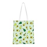 GOAYETN Avocado Tote Bag Reusable Shoulder Tote Bag For Women Lady Vacation, Shopping, Work