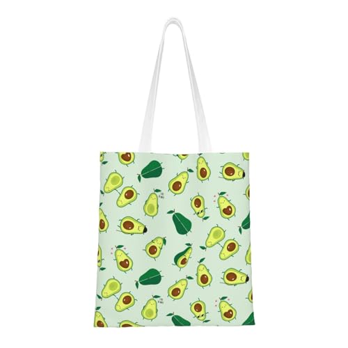 GOAYETN Avocado Tote Bag Reusable Shoulder Tote Bag For Women Lady Vacation, Shopping, Work