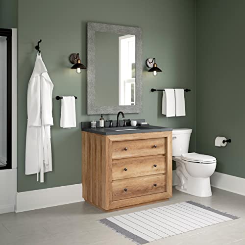 Delta 73508-Bl Saylor Bath Hardware Towel Bar, Matte Black #TOP4