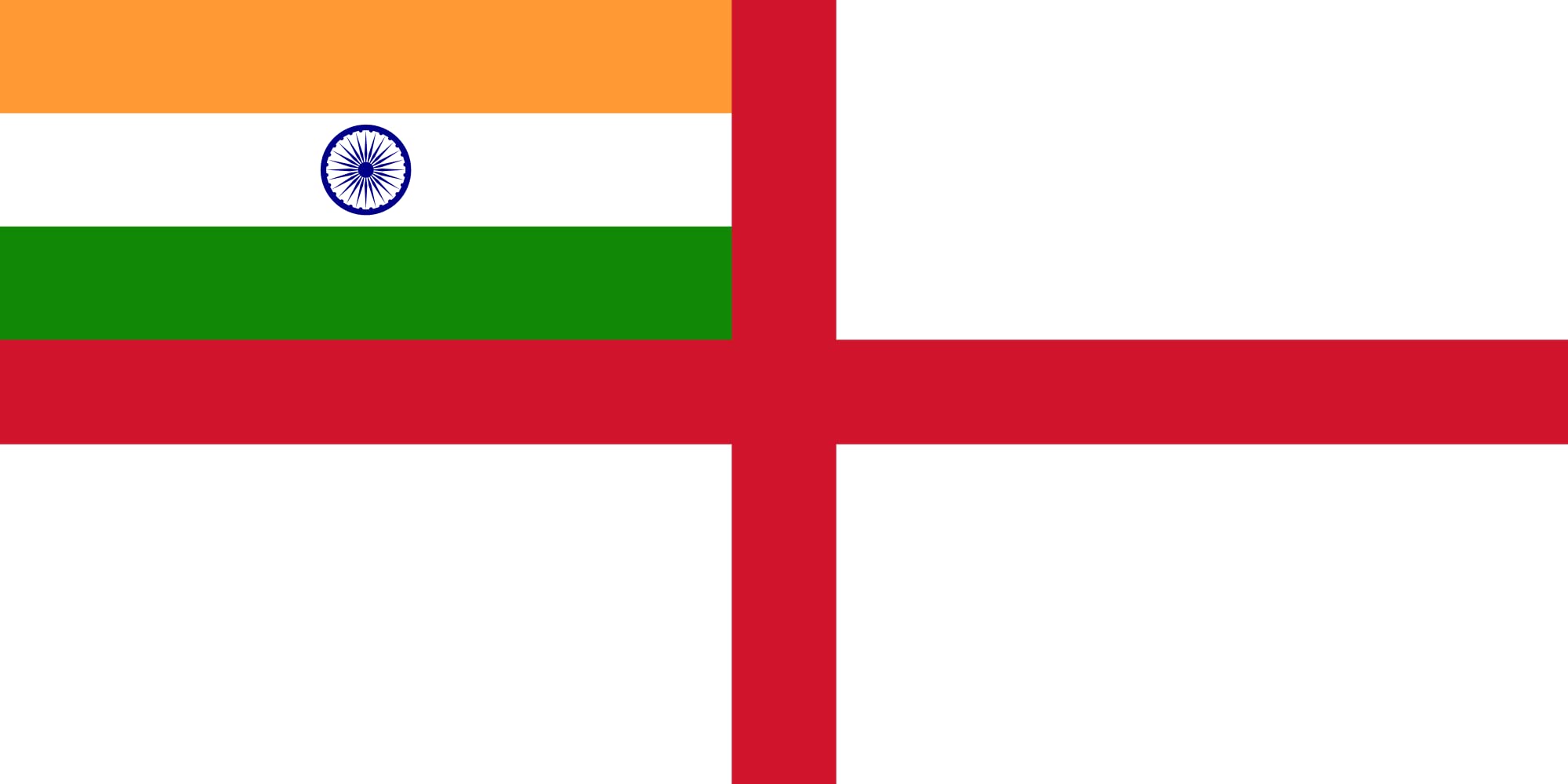 Drapeau XL Naval Ensign of India 1950-2001 grand pavillon paysage pour mât extérieur