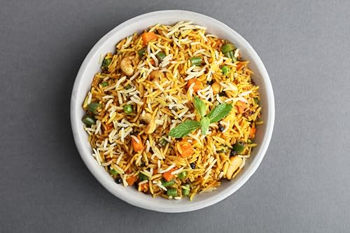 Image of Eat Easy Ready To Eat Jain Veg Biryani- 95gm (Pack of 6) | Instant Food | Indian Meal, Travel Food | No Preservatives, No Added Artificial Colours & Flavours | Just Add Water and Cook