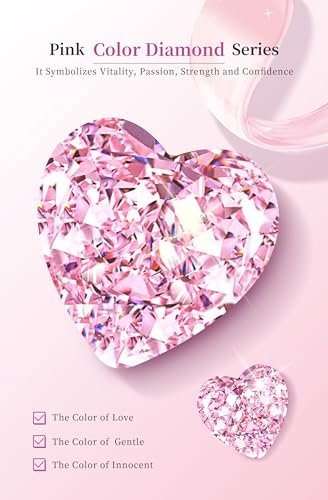 AINUOSHI Necklace for Women, Lab Simulated Diamond, Heart/Radiant/Oval/Pear/Round Cut Pendant, 925 Sterling Silver with 18K White Gold Plating, Christmas Gift, Jewelry Box Packed2