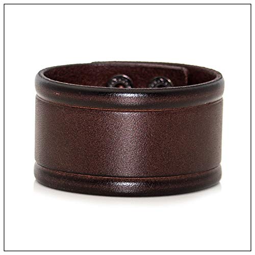 Punk Alloy Buckle Bracelet Wide Leather Wristband Cuff Bracelet2