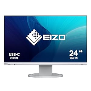EIZO FlexScan EV2480-WT 60, 5 cm (23, 8 Zoll) Monitor (HDMI, USB 3.1 Hub, USB 3.1 Typ C, DisplayPort, 5 ms Reaktionszeit, Auflösung 1920 x 1080) weiß