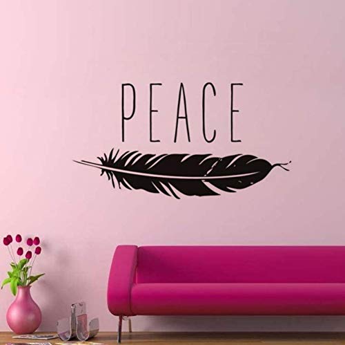 Wangyy Feather Vinyl Wall Decal Home Decor Living Room Art Mural Wall Stickers Removable 43X80 cm
