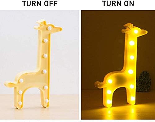 Giraffe Marquee Night Light for Kids Room Lamp Giraffe Neon Sign for Children Bedroom Christmas (Giraffe Light)