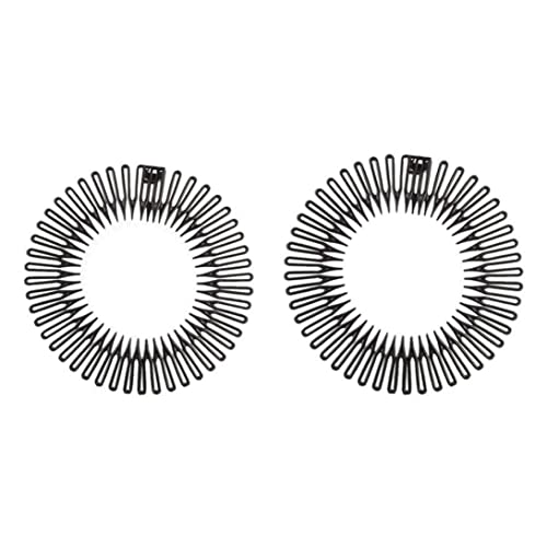 Obelunrp Stretch Hair Comb 2 Zig Zag Flexible