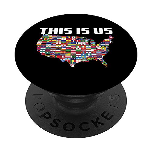 Cute This Is US | Funny International Flags Boys Girls Gift PopSockets Swappable PopGrip