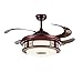 MMD Ventilador de Techo con luz, Moderno 42"107 cm, Sala de Estar roja, Dormitorio