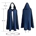 JPXH Renaissance Cloak with Hood Medieval Costume Men and Women Cape Halloween Blue