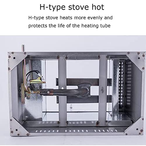 SHENGSHIYU Luftfritteuse Multifunktionale Gewerbliche Doppelzylinder-hähnchenfritteuse, Fritteuse, Gewürzfritteuse, Temperaturgesteuerte Luftfritteuse, 20 L,56.5×47.5×43CM – Bild 7