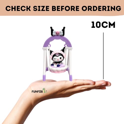 Image of FUNFOB Kuromi Action Figure Height-10cm Collectible for Fans PVC Multicolour | Kuro Swing - Purple Ball